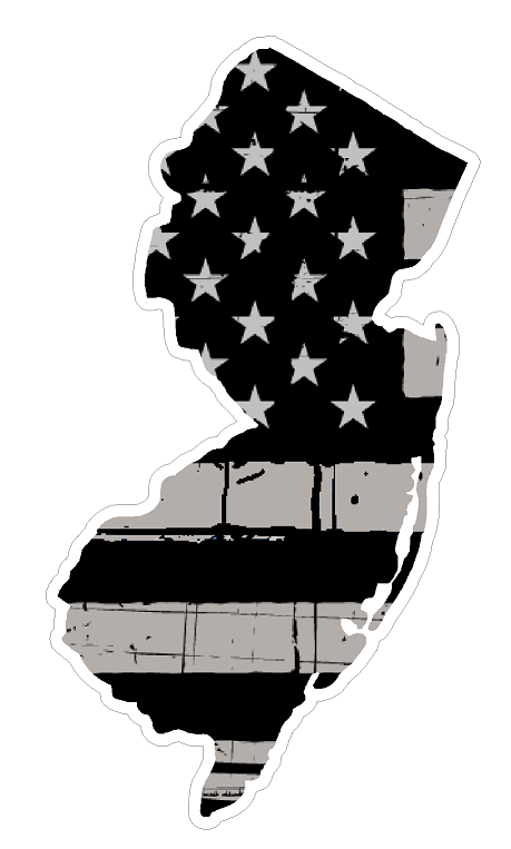 New Jersey State (N31) Distressed Flag Vinyl Decal Sticker Car/Truck Laptop/Netbook Window