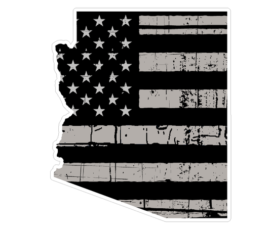 Arizona State (N5) Distressed Flag Vinyl Decal Sticker Car/Truck Laptop/Netbook Window