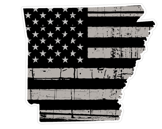 Arkansas State (N6) Distressed Flag Vinyl Decal Sticker Car/Truck Laptop/Netbook Window