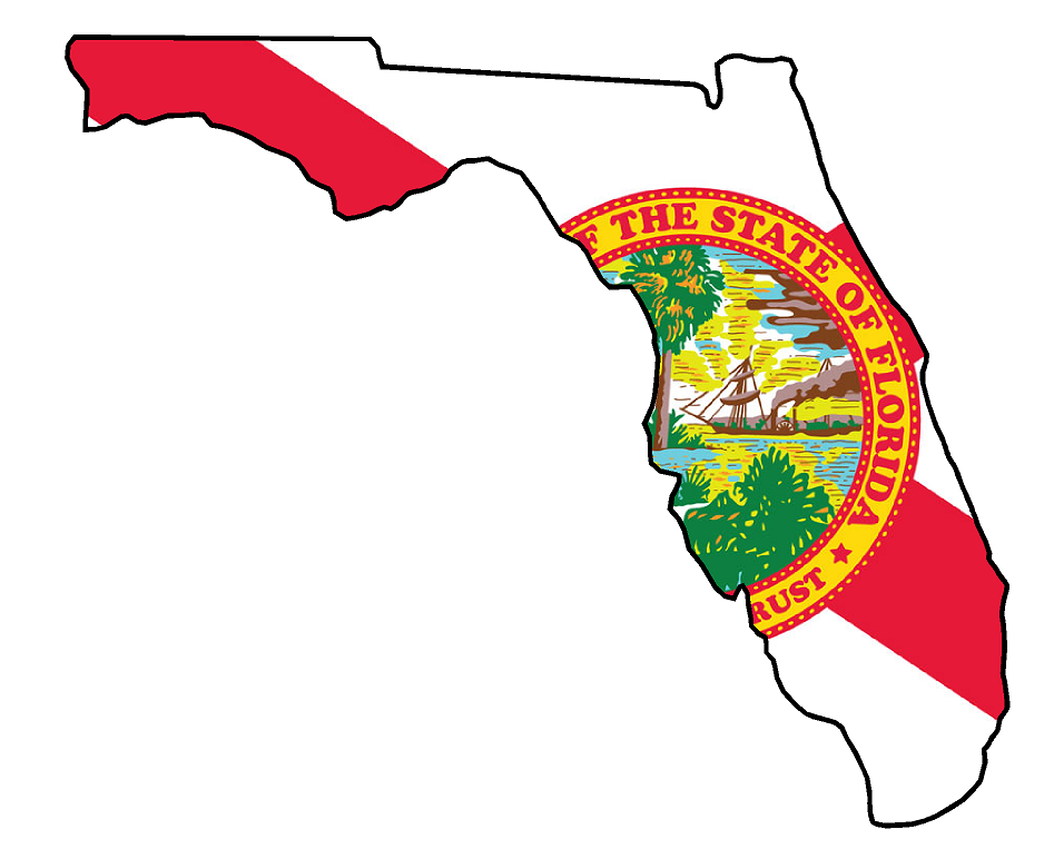 Florida State (Q1) Flag Vinyl Decal Sticker Car/Truck Laptop/Netbook Window