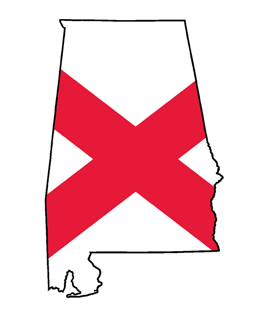 Alabama State (Q3) Flag Vinyl Decal Sticker Car/Truck Laptop/Netbook Window