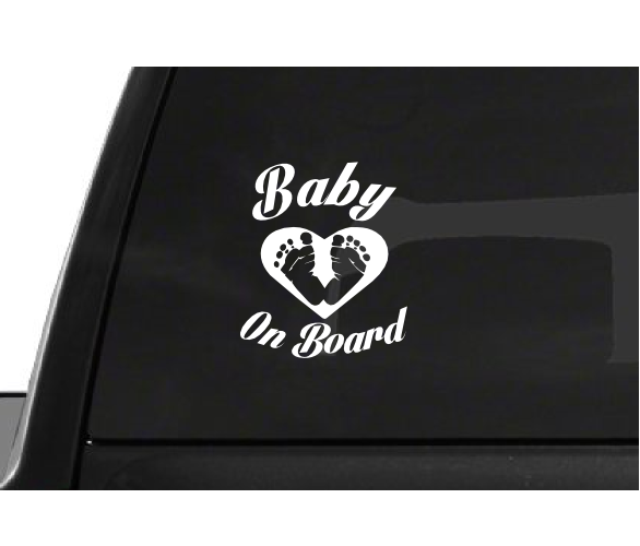 Baby on Board (R12) Vinyl Decal Sticker Car/Truck Laptop/Netbook Window