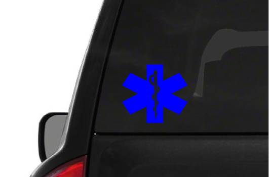 Blue 4" EMS Logo (T20) Vinyl Decal Sticker Car/Truck Laptop/Netbook Window