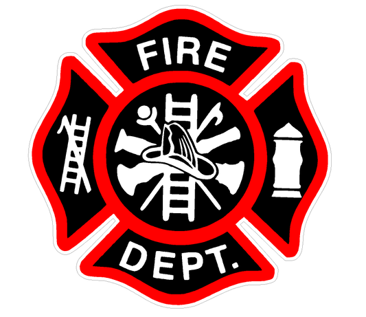 4" Fire Deparment Logo (T22) Firefighter Vinyl Decal Sticker Car Window