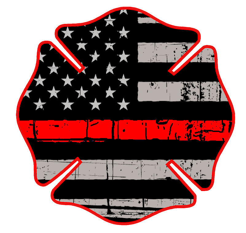 Fire Deparment Logo (T24) USA 4" Firefighter Vinyl Decal Sticker Car Window