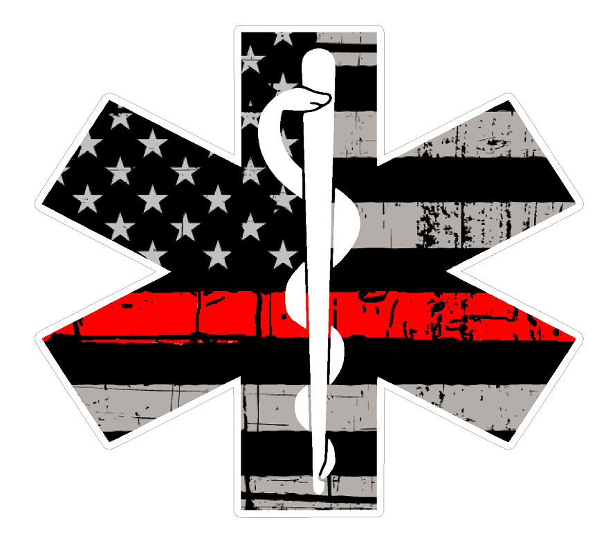 Fire Deparment Logo (T26) EMS USA 4" Firefighter Vinyl Decal Sticker Car Window