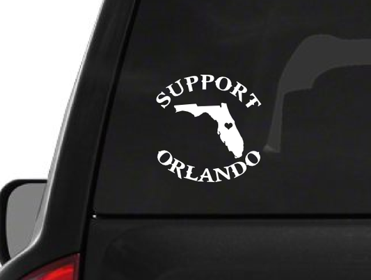 Support Orlando Florida (W24) Vinyl Decal Sticker Car/Truck Laptop/Netbook Window