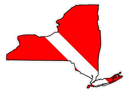 New York State (Y33) Diver Down Flag Vinyl Decal Sticker Car Laptop/Netbook