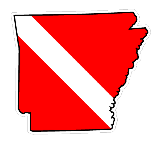 Arkansas State (Y6) Diver Down Flag Vinyl Decal Sticker Car Laptop/Netbook
