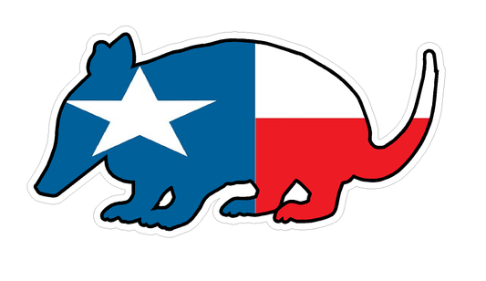 Armadillo Texas State Flag (Z4) Lone Star Vinyl Decal Sticker Car/Truck Laptop/Netbook Window