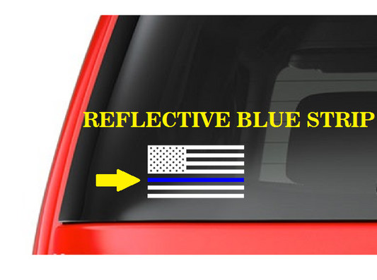 American Flag (M9) Thin Blue Line Cop Police Vinyl Decal Sticker Car Window