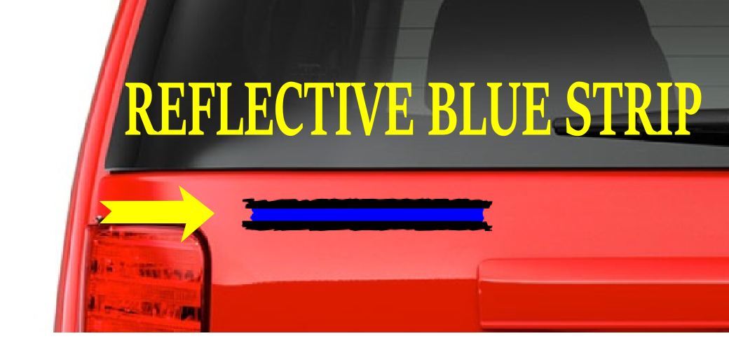 8 inch Thin Blue Line (F6) Cop Police Sheriff Trooper Vinyl Decal Sticker Car Window