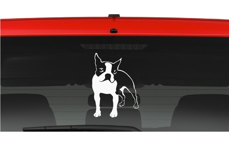 Boston Terrier (AF10) Vinyl Decal Sticker Car/Truck Laptop/Netbook Window