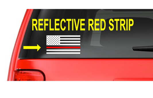 American Flag (T14) Thin Red Line Firefighter Vinyl Decal Sticker Car Window