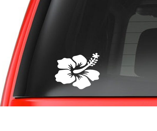 Hawaiian Hibiscus Flower (T12) Vinyl Decal Sticker Car/Truck Laptop/Netbook Window