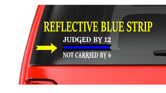 Judged by 12 Not carried by 6 (F17) Thin Blue Line Cop Police Sheriff Trooper Vinyl Decal Sticker Car Window