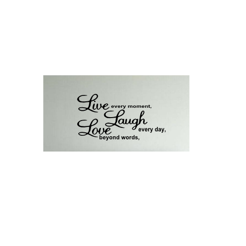 Live Laugh Love (W18) Wall Decal Vinyl Black & Words & Phrase Stickers Quote Word
