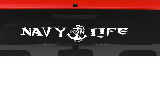 Navy Life (L9) Vinyl Decal Sticker Car/Truck Laptop/Netbook Window