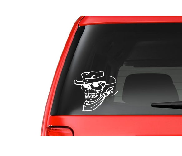 Cowboy with Bandanna (S17) Vinyl Decal Sticker Car/Truck Laptop/Netbook Window